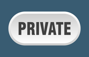 private button. rounded sign on white background
