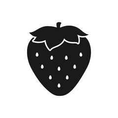 Strawberry icon simple vector illustration