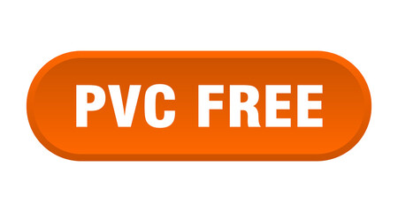 pvc free button. rounded sign on white background