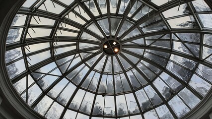 glass dome of the roof