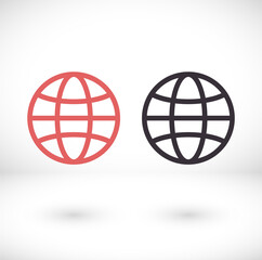 Globe icon vector. lorem ipsum Flat Design JPG