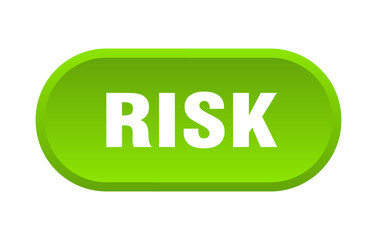 risk button. rounded sign on white background