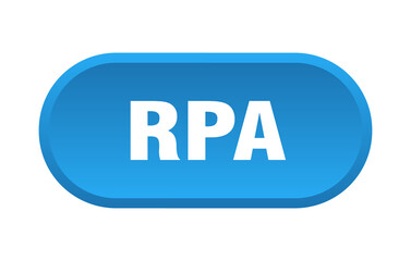 rpa button. rounded sign on white background