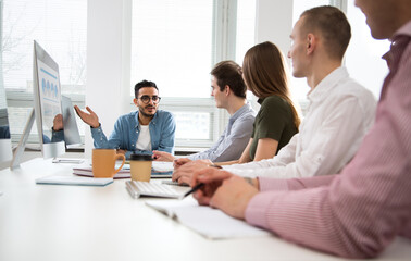 Fototapeta premium Business people working together in the office