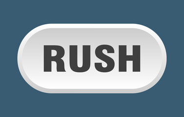 rush button. rounded sign on white background