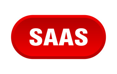 saas button. rounded sign on white background
