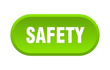 safety button. rounded sign on white background