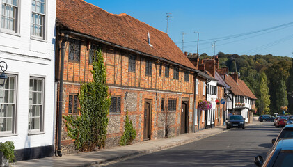 Fototapeta na wymiar Tudor houses in Henley-on-Thames, England