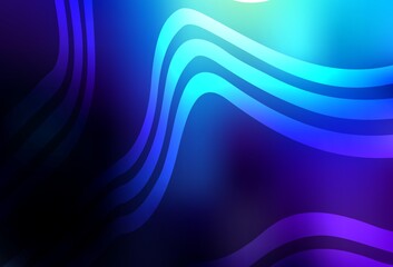 Dark BLUE vector texture with curved lines.