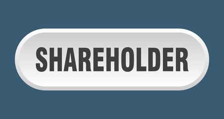 shareholder button. rounded sign on white background