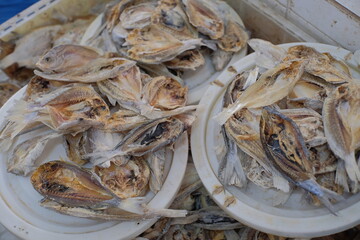Salted sea fish, dried in the sun and given salt to make it durable and can be enjoyed as culinary dry fish
