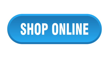 shop online button. rounded sign on white background