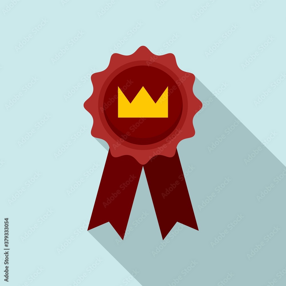Poster emblem reputation icon. flat illustration of emblem reputation vector icon for web design