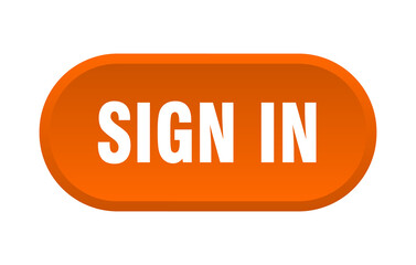 sign in button. rounded sign on white background