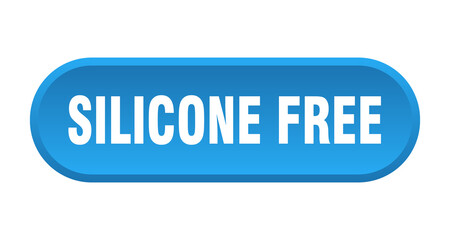 silicone free button. rounded sign on white background