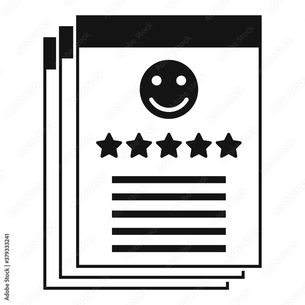 Poster reputation icon. simple illustration of reputation vector icon for web design isolated on white back