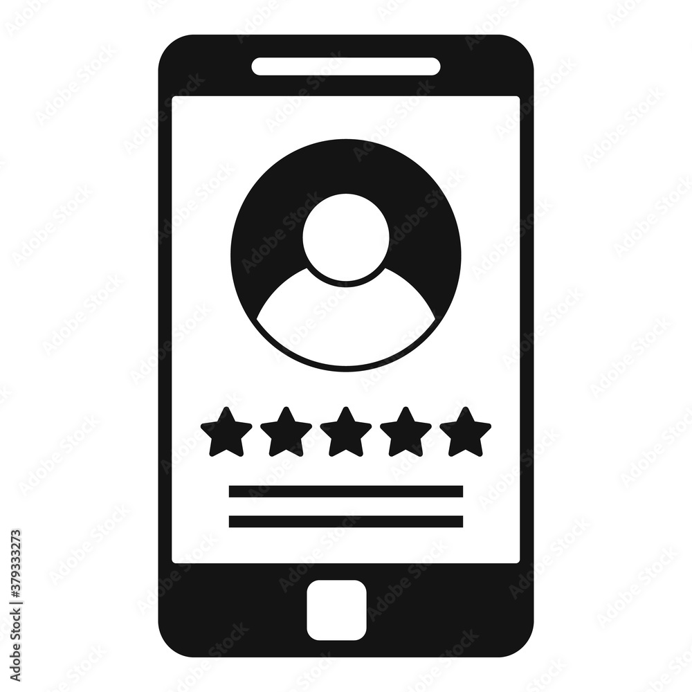 Poster smartphone reputation icon. simple illustration of smartphone reputation vector icon for web design 