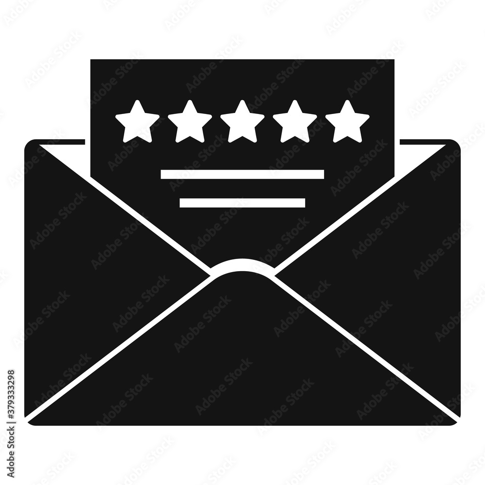 Aufkleber mail reputation icon. simple illustration of mail reputation vector icon for web design isolated on 
