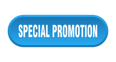 special promotion button. rounded sign on white background