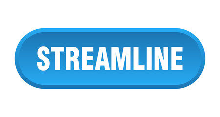 streamline button. rounded sign on white background