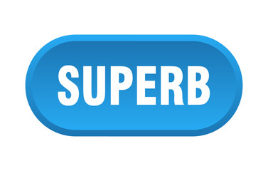 superb button. rounded sign on white background