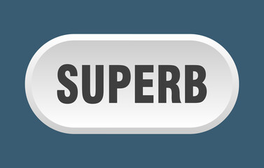 superb button. rounded sign on white background