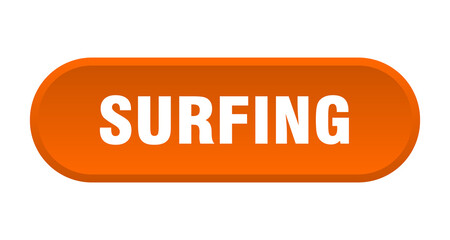 surfing button. rounded sign on white background