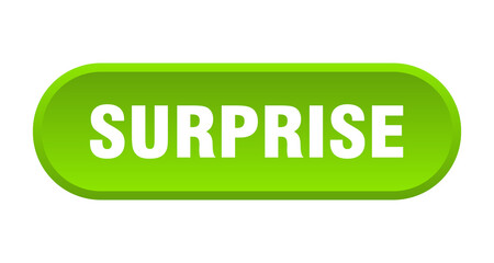 surprise button. rounded sign on white background