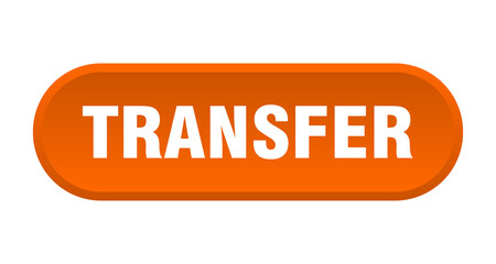 transfer button. rounded sign on white background