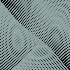 Abstract warped Diagonal Striped Background . Vector curved twisted slanting, waved lines texture