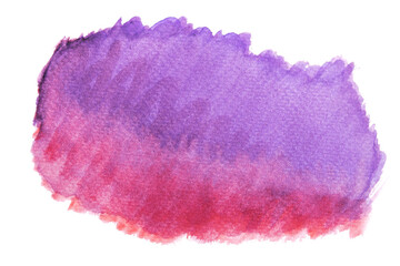 Vibrant color of hand painted purple and pink watercolor background.