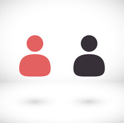 User icon Vector in trendy flat style. User symbol for the design of your website, icon Vector  logo, application,  icon Vector user interface. icon Vector illustration