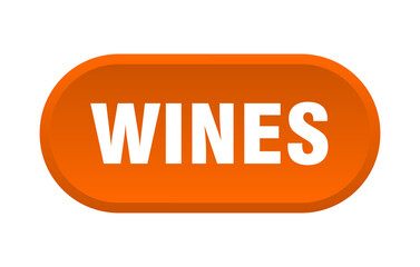 wines button. rounded sign on white background