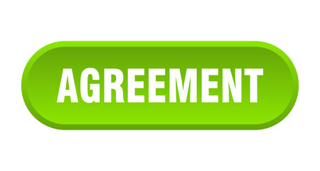 agreement button. rounded sign on white background