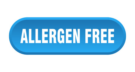 allergen free button. rounded sign on white background