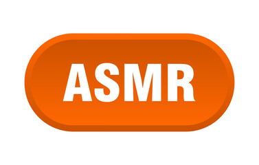 asmr button. rounded sign on white background
