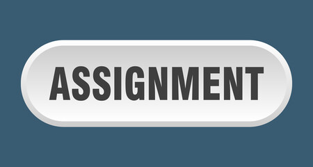 assignment button. rounded sign on white background