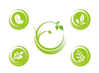 leaves, plant, icons , nature, Eco friendly business logo		