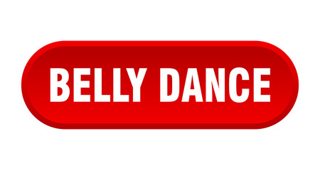 belly dance button. rounded sign on white background
