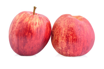 Red apple isolated on white.