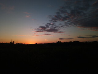 sunset in the mountains