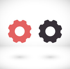 Settings isolated vector icon. Gear symbol. vector icon Gear tool or button for web application or UI.  vector icon Trendy flat style