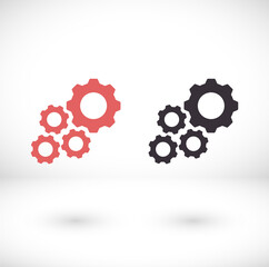 Settings isolated vector icon. Gear symbol. vector icon Gear tool or button for web application or UI.  vector icon Trendy flat style