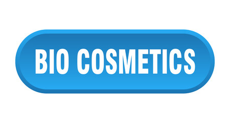 bio cosmetics button. rounded sign on white background