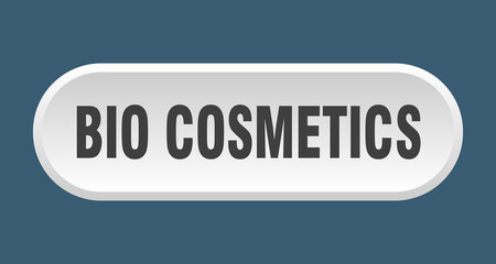 bio cosmetics button. rounded sign on white background