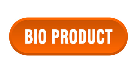 bio product button. rounded sign on white background