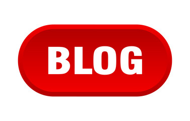 blog button. rounded sign on white background