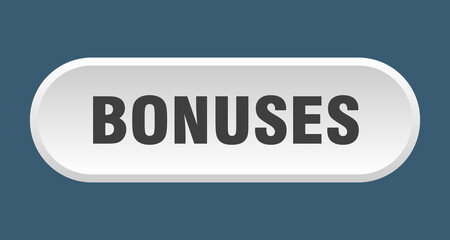 bonuses button. rounded sign on white background
