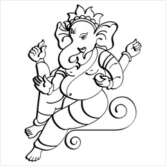 Ganesha Pen Ink Style M_2009001