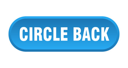 circle back button. rounded sign on white background